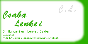 csaba lenkei business card